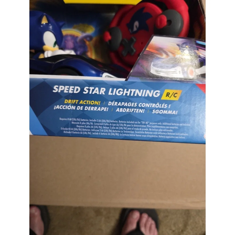 Sonic the‎ Hedgehog Speed Star Lightning RC Car Jakks Pacific Drift Action New